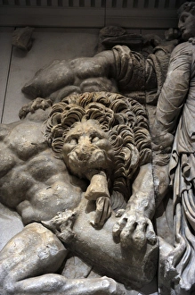 Pergamon Altar. The goddess Ceto aiding her father Pontus Pergamon Altar. The goddess Ceto aiding her father Pontus