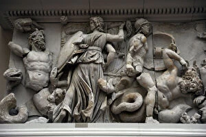 Images Dated 16th January 2012: Pergamon Altar. Hecate fighting against the giant Klytios ne