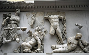Pergamon Altar. Leto and Apollo fighting against Tityos Pergamon Altar. Leto and Apollo fighting against Tityos