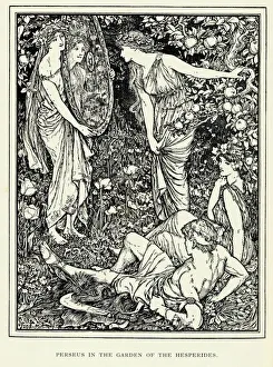 <b class=qtipBold><figcaption>Perseus/Hesperides/Ford</figcaption></b><br>Perseus in the garden of the Hesperides.<br><em>© Mary Evans Picture Library</em> Perseus/Hesperides/Ford