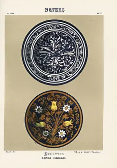 Persian-genre plates from Nevers, France Persian-genre plates from Nevers, France