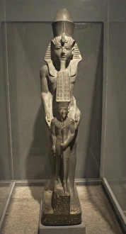 Pharaoh Ramses IV next to god Amun. Egypt Pharaoh Ramses IV next to god Amun. Egypt