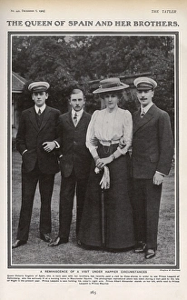 Photo of the Queen of Spain and her brothers, the Tatler