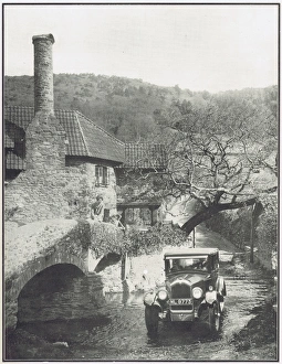 Photograph of Allerford and a Buick, 1927 Photograph of Allerford and a Buick, 1927