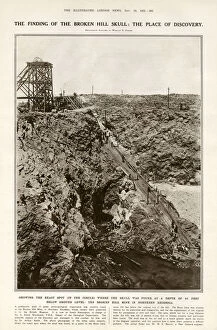 Hominid Gallery: Photograph of the lead and zinc mine in Broken Hill, Northern Rhodesia (now Kabwe