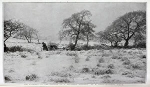 Frosty Collection: Photograph of lone figure, frosty December morning, by B Ward-Thompson, FRPS