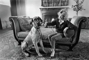 Cornelia Bayley Print, Plas Teg Owner in Sitting Room
