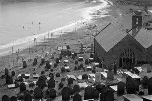 St Hywyns Church, Aberdaron Print: North Wales Coast Scene