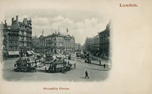 Piccadilly Circus, London Date: circa 1901 Piccadilly Circus, London Date: circa 1901