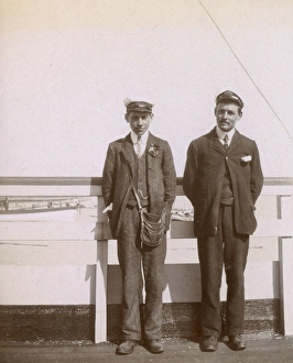 Two pier attendants, Southwold, Suffolk Two pier attendants, Southwold, Suffolk