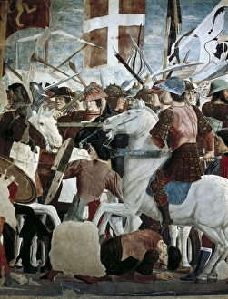 PIERO DELLA FRANCESCA (1416-1492). Battle between PIERO DELLA FRANCESCA (1416-1492). Battle between