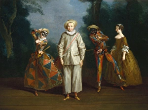 Pierrot and Harlequin, by Philippe Mercier Pierrot and Harlequin, by Philippe Mercier