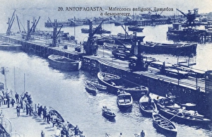 Piers and boats, Antofagasta, Chile, South America Piers and boats, Antofagasta, Chile, South America