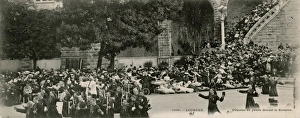Pilgrims and priests at Lourdes, France Pilgrims and priests at Lourdes, France