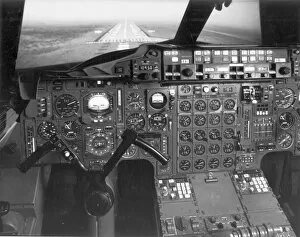Concorde Gallery: Pilots view from the Concorde simulator at BAC Filton