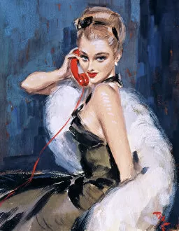 Sexy Gallery: Pin Up on telephone by David Wright