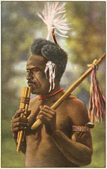 Pipe Player of the Solomon Islands Pipe Player of the Solomon Islands