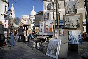 Place du Tertre, Montmartre, Paris, France Place du Tertre, Montmartre, Paris, France