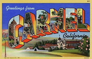 Place Name Large Letter Card - Carmel-by-the-Sea, California Place Name Large Letter Card - Carmel-by-the-Sea, California