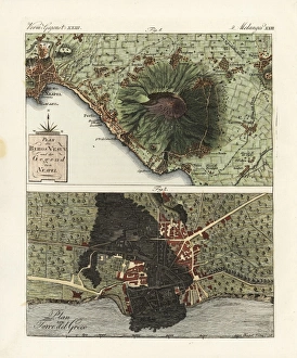 Plan of the volcano Mt Vesuvius after an eruption Plan of the volcano Mt Vesuvius after an eruption