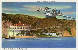 1939 Gallery: Plane arriving, Santa Catalina Island, California, USA