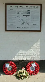 Plaque to Captain J J Crowe VC, Nieuwkerke Hospice Plaque to Captain J J Crowe VC, Nieuwkerke Hospice