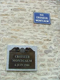 Plaque to Cruiser Montcalm, Port en Bessin Normandy Plaque to Cruiser Montcalm, Port en Bessin Normandy