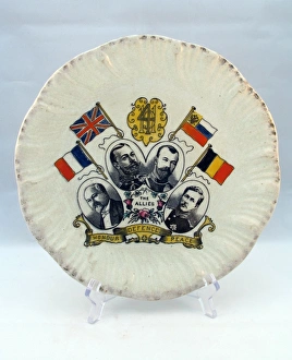 Plate design - Heads of State and flags of the Allies - WWI Plate design - Heads of State and flags of the Allies - WWI