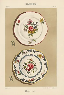 Plates from Strasbourg, 18th century, with Plates from Strasbourg, 18th century, with