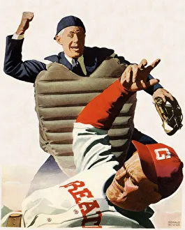 Thumb Gallery: Player Out at Home Date: 1936