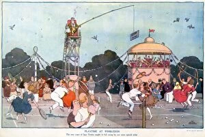 Dancing Gallery: Playtime at Wimbledon. by William Heath Robinson