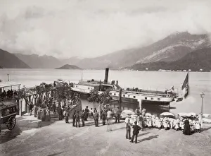 Pleasure boat on Lake Como at Bellagio, Italy Pleasure boat on Lake Como at Bellagio, Italy