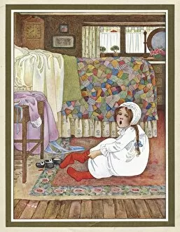 Poems of Childhood -- little girl getting dressed