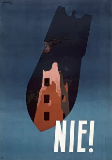Strong Collection: Polish anti-war poster -- Nie