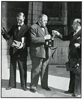 Polish national Mr Hutton offering gas mask cases 1939 Polish national Mr Hutton offering gas mask cases 1939