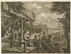 1752 Gallery: The Polling, Voting at an election by William Hogarth