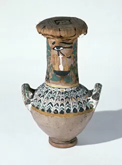 Fabric Collection: Polychromed vase. Tomb of Kha. 1400 BC. Egypt