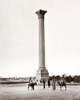 Triumphal Gallery: Pompeys Pillar, Roman column in Alexandria, Egypt