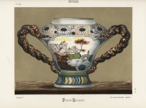 Porte-bouquet or door vase from Nevers, France Porte-bouquet or door vase from Nevers, France
