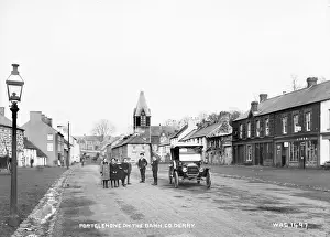County Londonderry Prints: Early 20th Century Print of Portglenone Street Scene