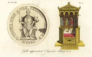 Portrait of Frederick I, Holy Roman Emperor, from his seal Portrait of Frederick I, Holy Roman Emperor, from his seal
