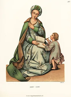 Portrait of a German woman with child, late 15th century Portrait of a German woman with child, late 15th century