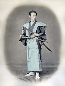 Portrait of a Japanese man, Japan, circa 1870. Date: circa 1870 Portrait of a Japanese man, Japan, circa 1870. Date: circa 1870
