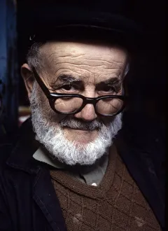 Portrait of a man outside an Istanbul shop, Turkey Portrait of a man outside an Istanbul shop, Turkey