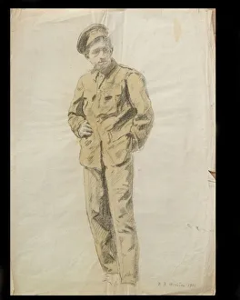 Portrait of a Private, by Percy Horton, WW1 Portrait of a Private, by Percy Horton, WW1