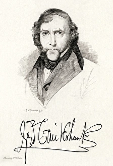 Portrait with Signature of Artist George Cruikshank Portrait with Signature of Artist George Cruikshank