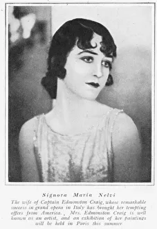 A portrait of Signora Maria Nelvi, opera singer and artist A portrait of Signora Maria Nelvi, opera singer and artist