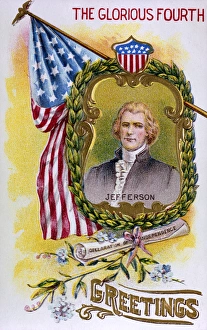 A portrait of Thomas Jefferson. Fourth of July A portrait of Thomas Jefferson. Fourth of July