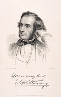 <b class=qtipBold><figcaption>Portrait of William Henry Harvey</figcaption></b><br>Portrait of William Henry Harvey. Stipple engraving by F. Holl after Sir Frederick William Burton R.H.A. R.W.S. (1816-1900), from William Henry Harvey, A manual of British marine algae. Stipple engraving by F. Holl after Sir Frederick William Burton R.H.A. R.W.S. (1816-1900). Frontispiece. Date: 1849<br><em>© The John Innes Centre/The John Innes Foundation/Mary Evans</em> Portrait of William Henry Harvey