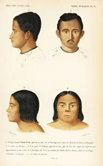 Portraits of an Indian man and Native American Portraits of an Indian man and Native American